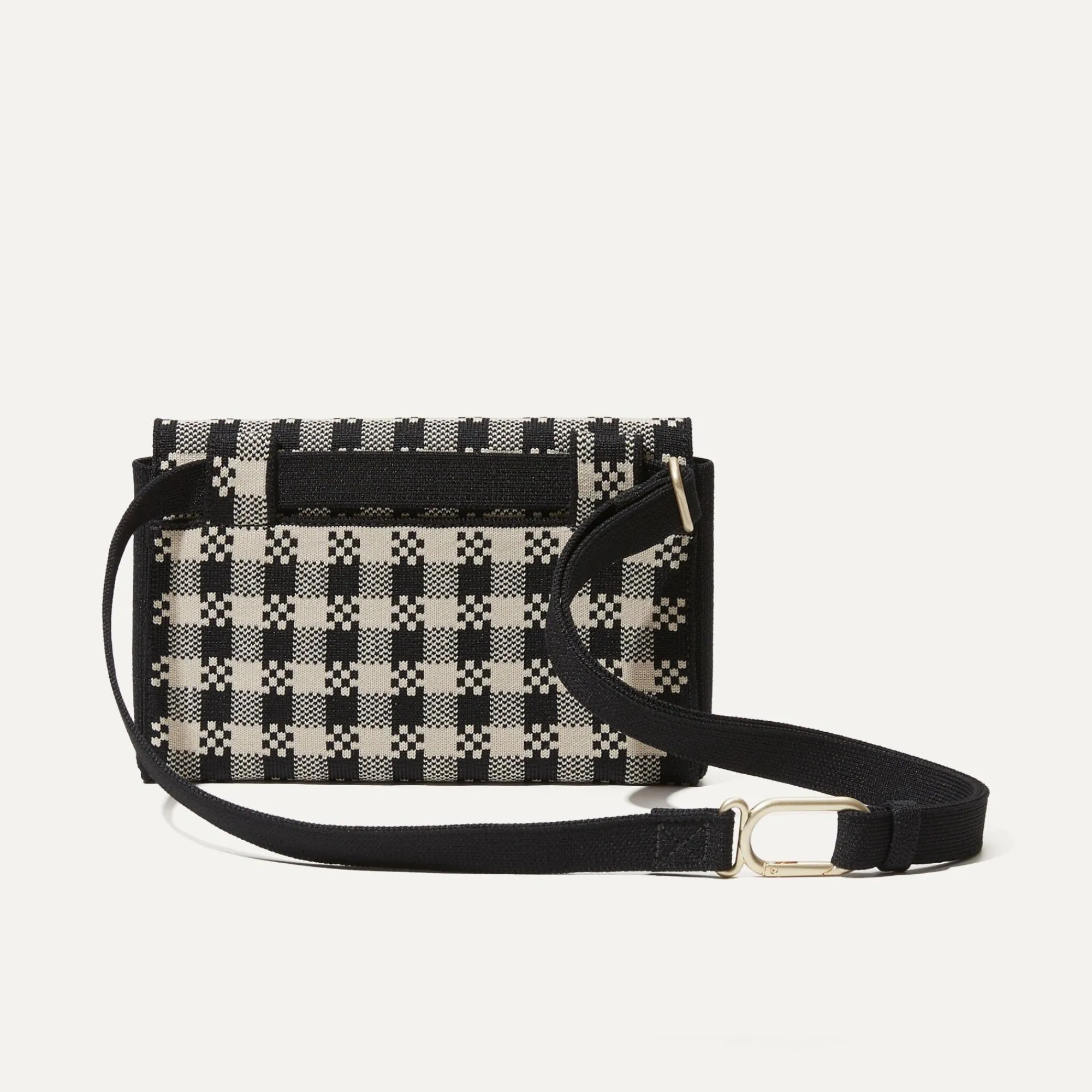 Rothy's Crossbody & Belt Bags^The Belt Bag Black And Canvas Gingham