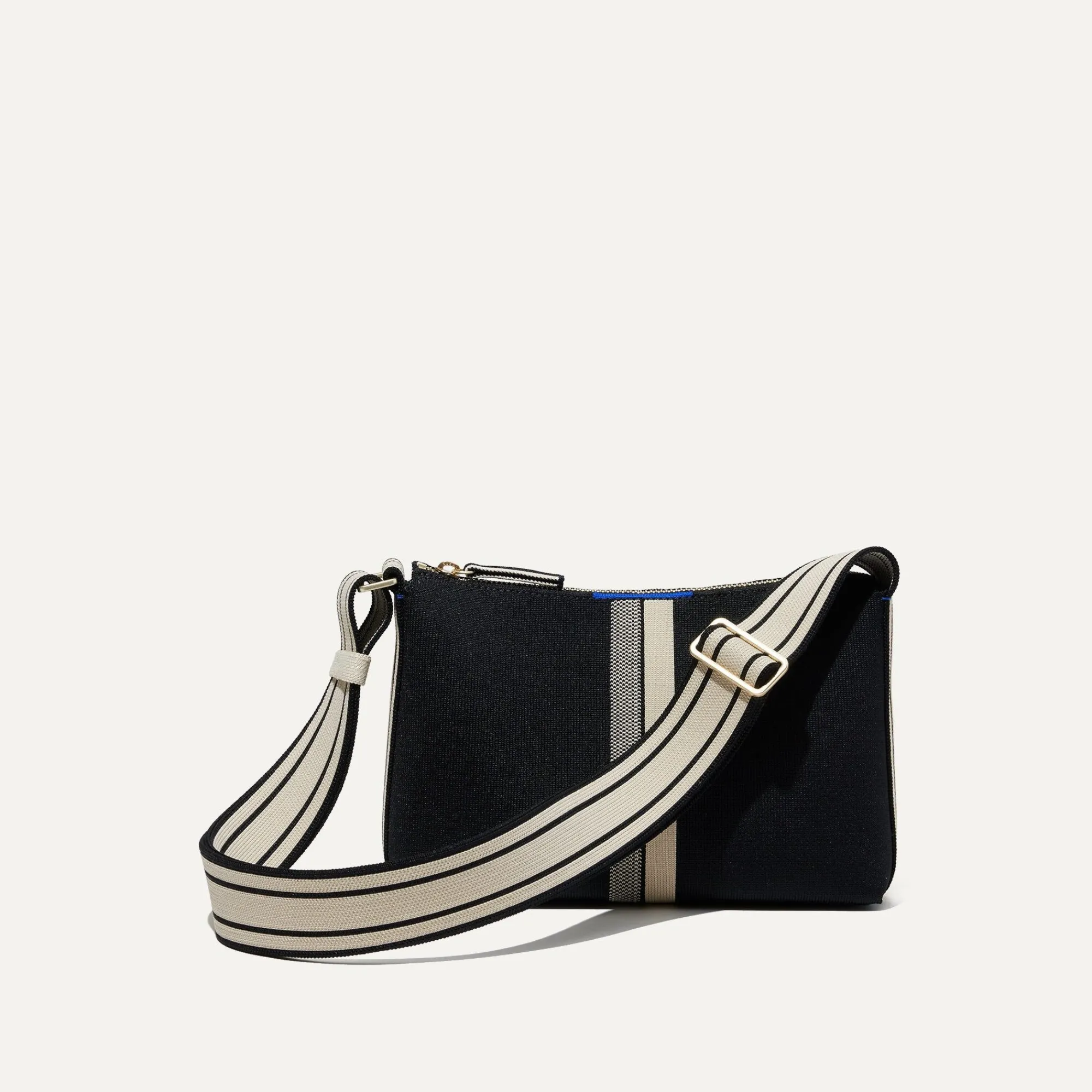 Rothy's Crossbody & Belt Bags^The Casual Crossbody Black And Ivory Stripe