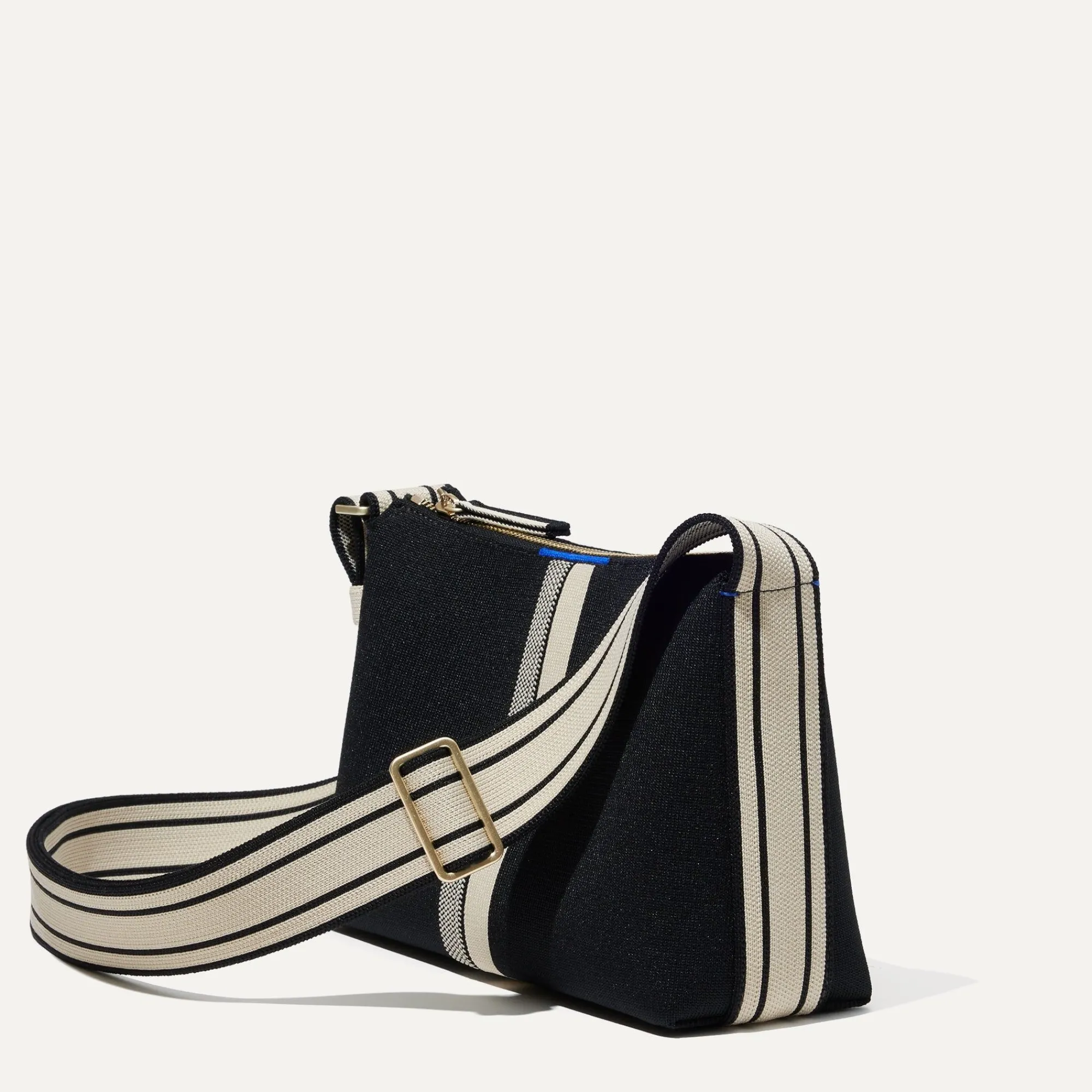 Rothy's Crossbody & Belt Bags^The Casual Crossbody Black And Ivory Stripe