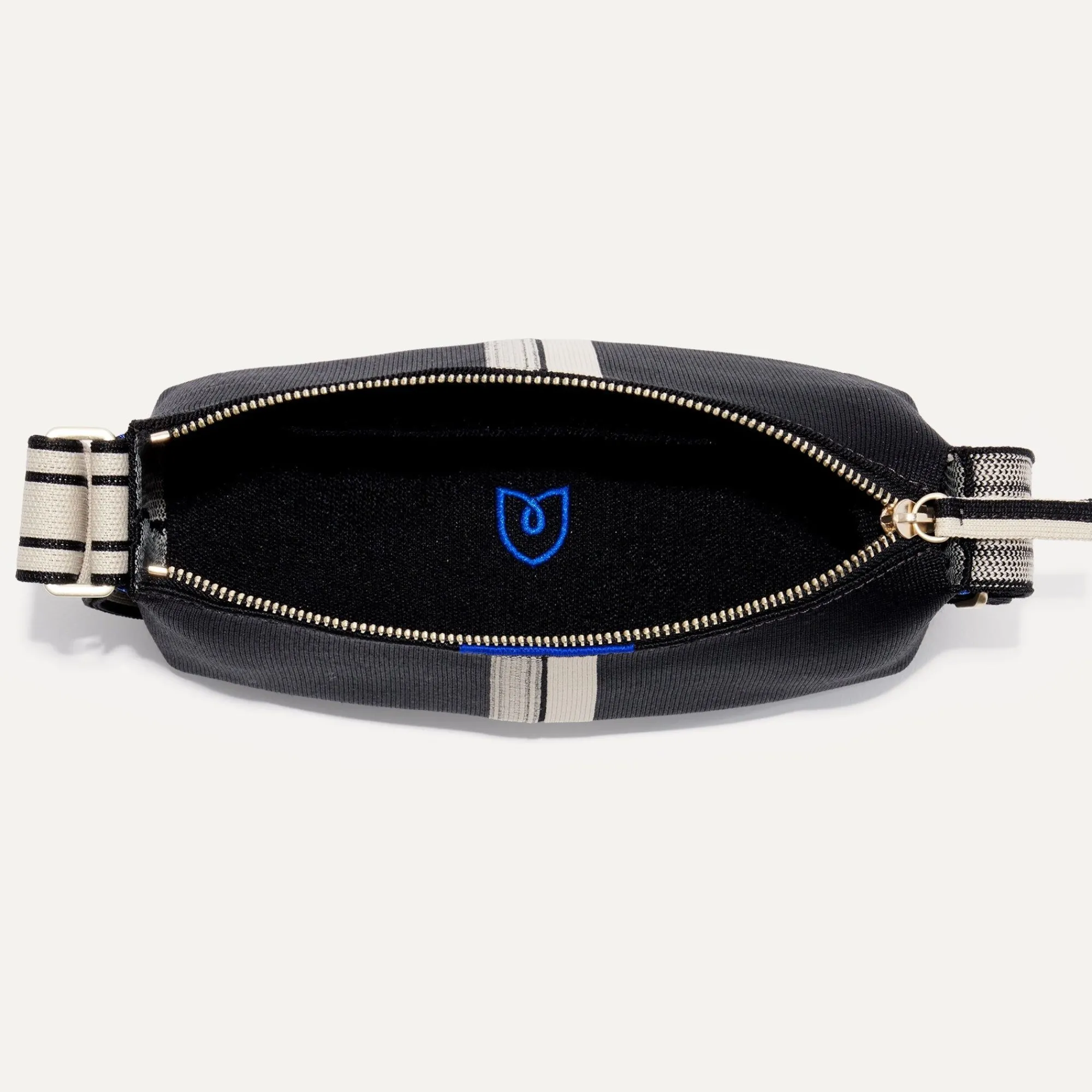 Rothy's Crossbody & Belt Bags^The Casual Crossbody Black And Ivory Stripe