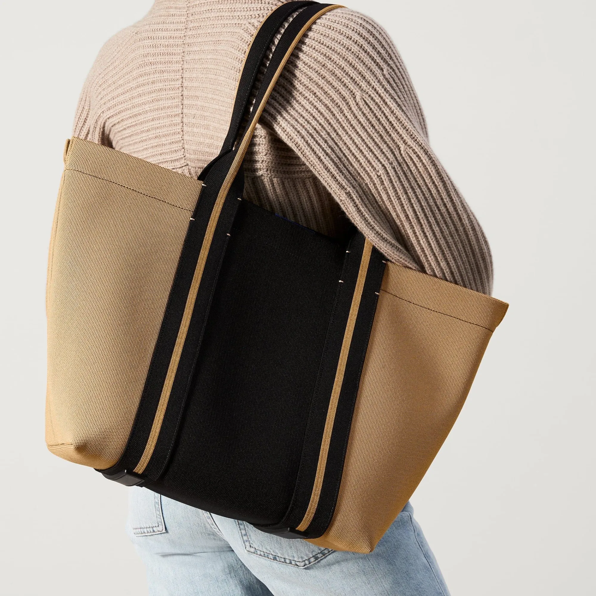 Rothy's Totes^The Essential Tote Camel And Black