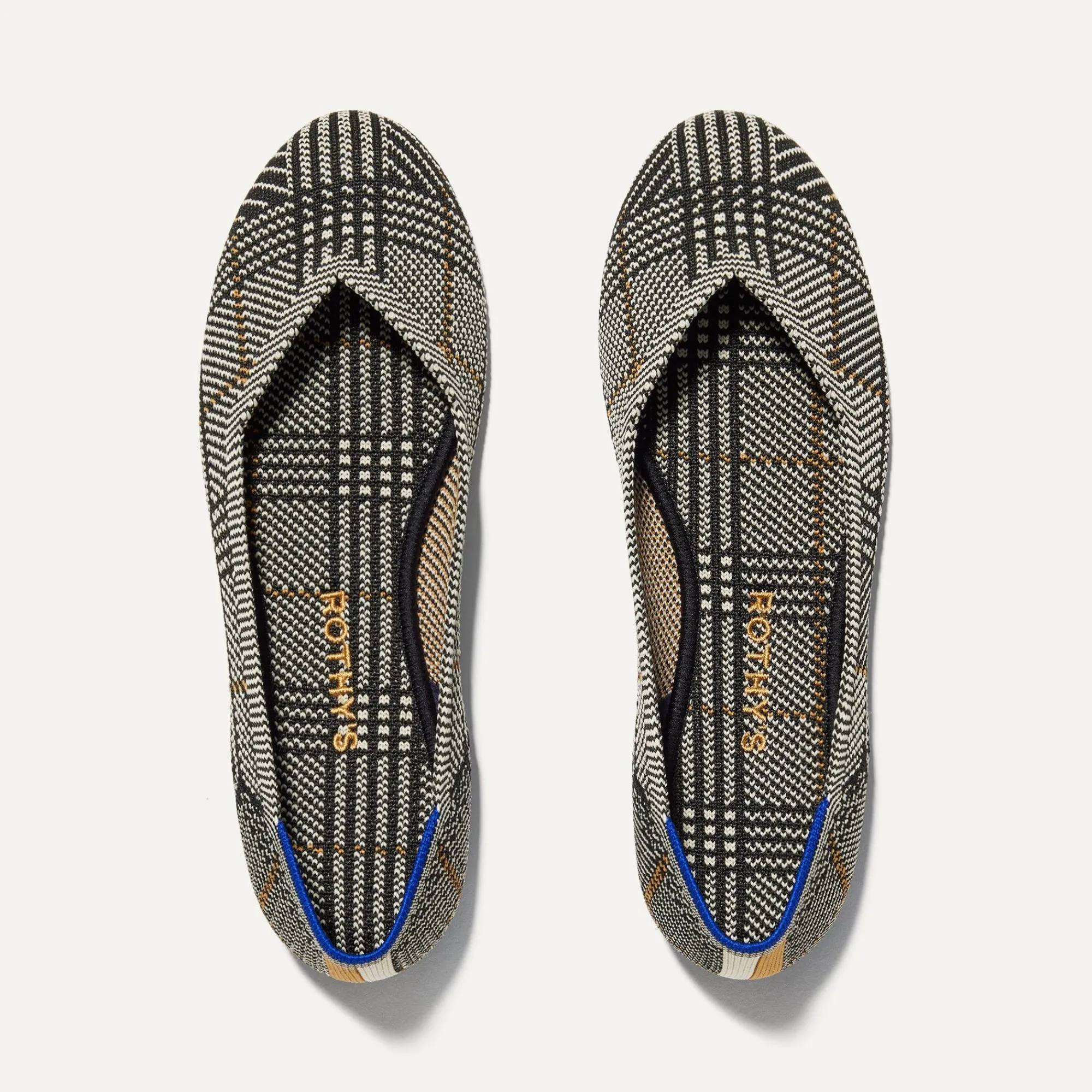 Rothy's The Flat^The Flat Black Glen Plaid