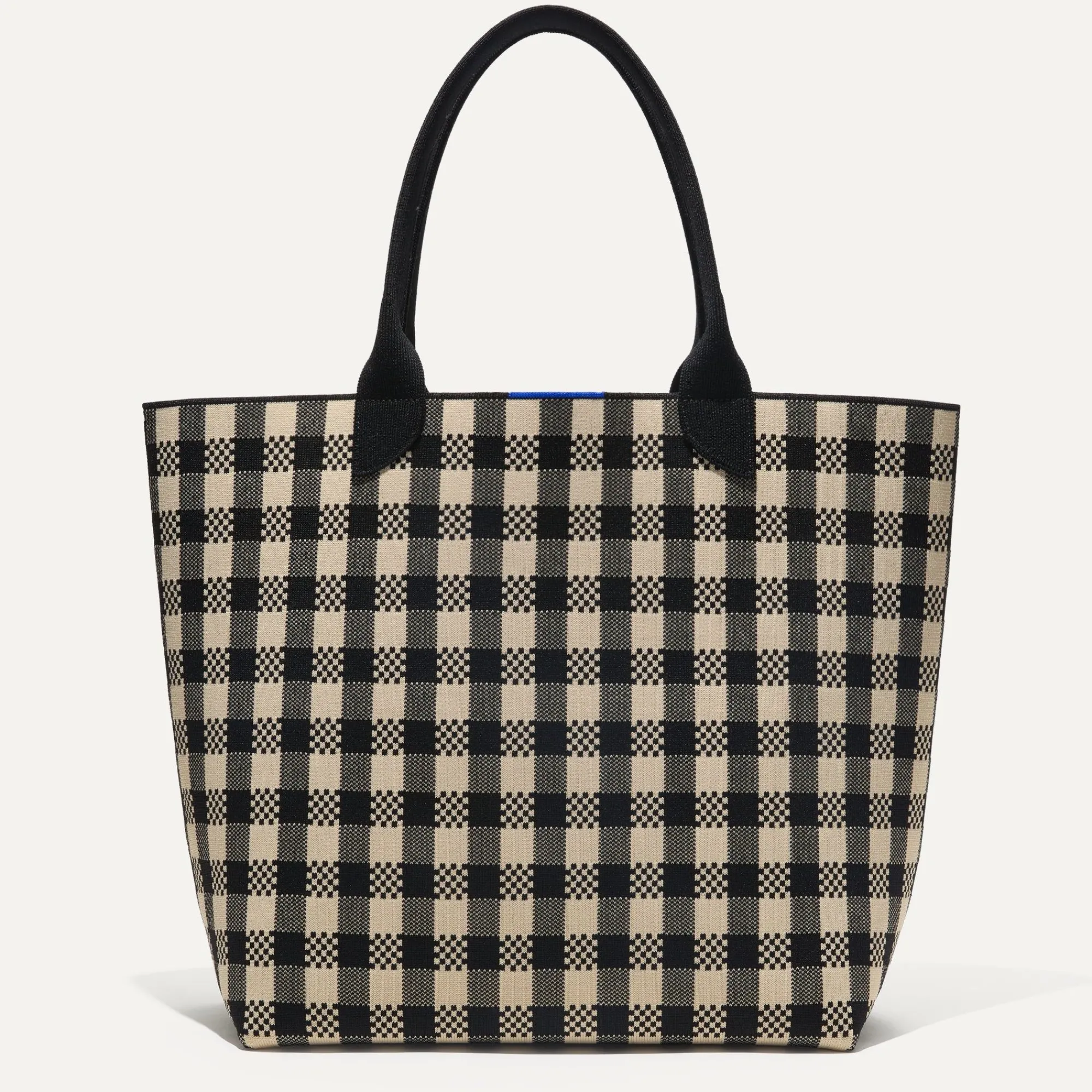 Rothy's Totes^The Lightweight Tote Black And Canvas Gingham