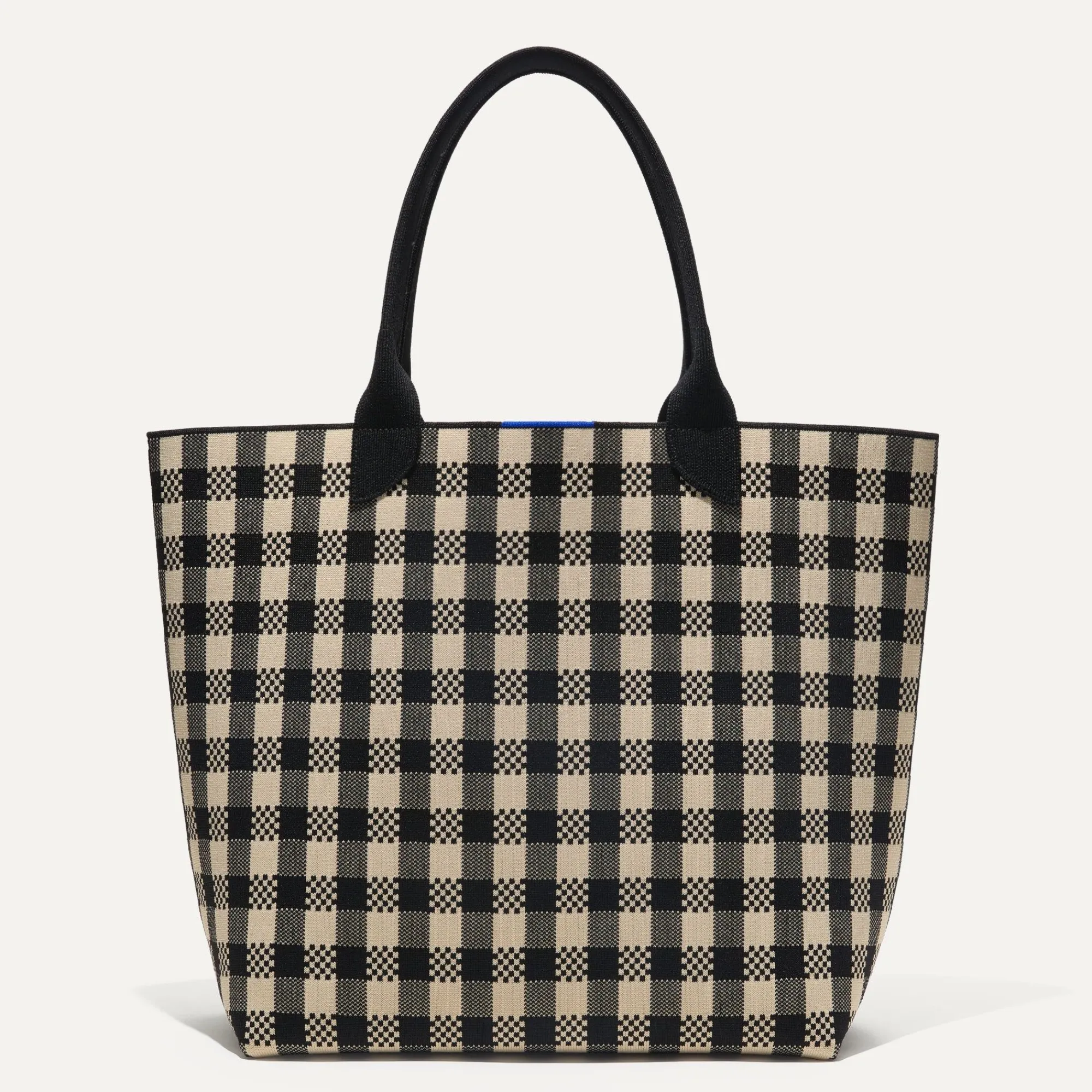 Rothy's Totes^The Lightweight Tote Black And Canvas Gingham