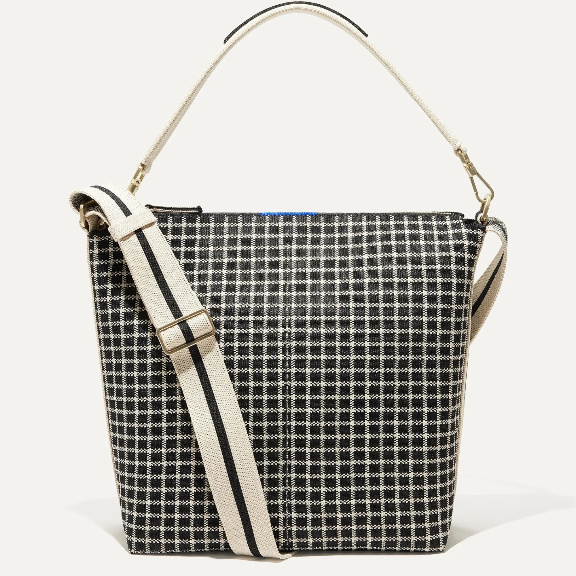 Rothy's Handbags^The Mini Zip Bucket Black And Ivory Grid