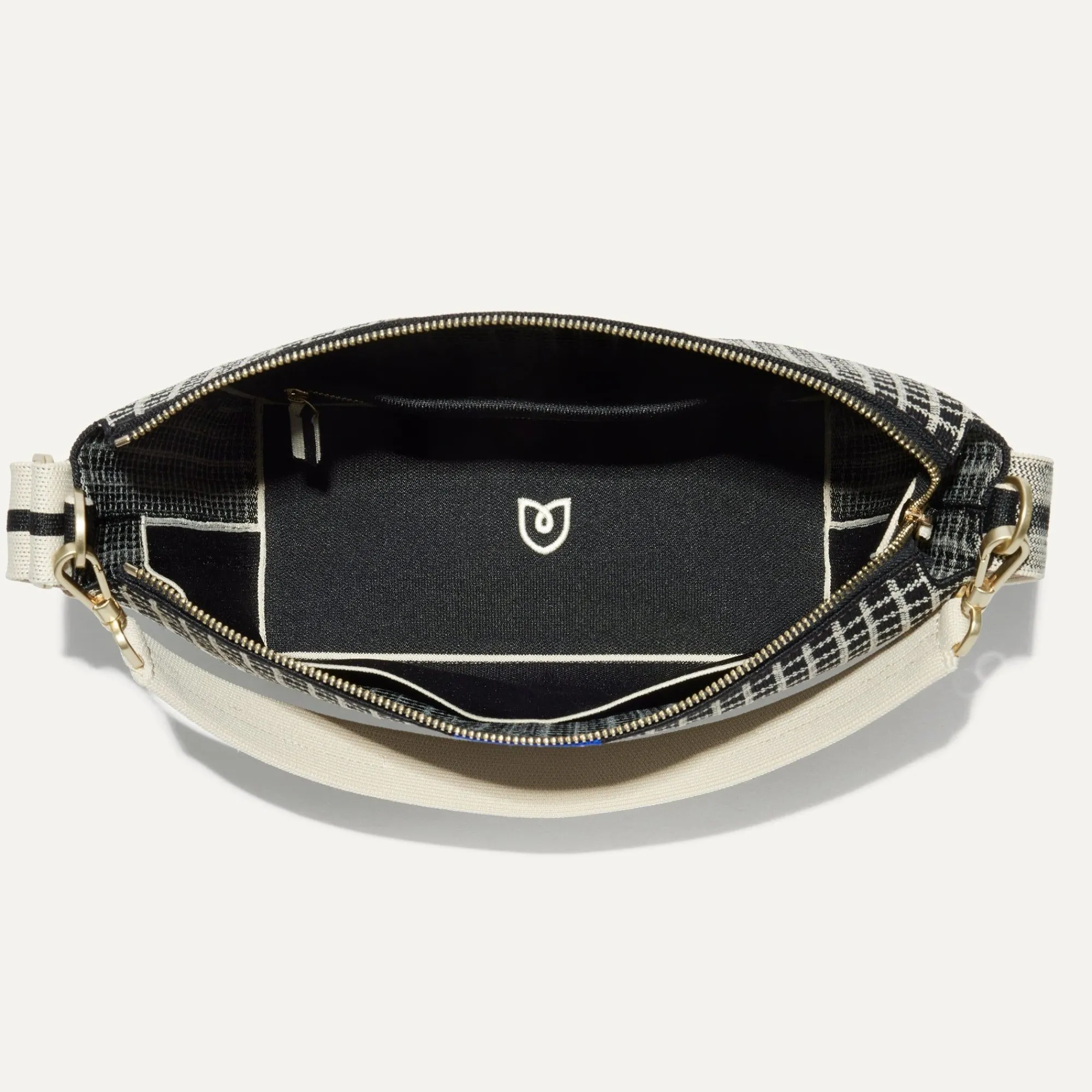 Rothy's Handbags^The Mini Zip Bucket Black And Ivory Grid