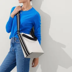 Rothy's Handbags^The Mini Zip Bucket Ivory And Black