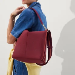 Rothy's Handbags^The Mini Zip Bucket Malbec Red