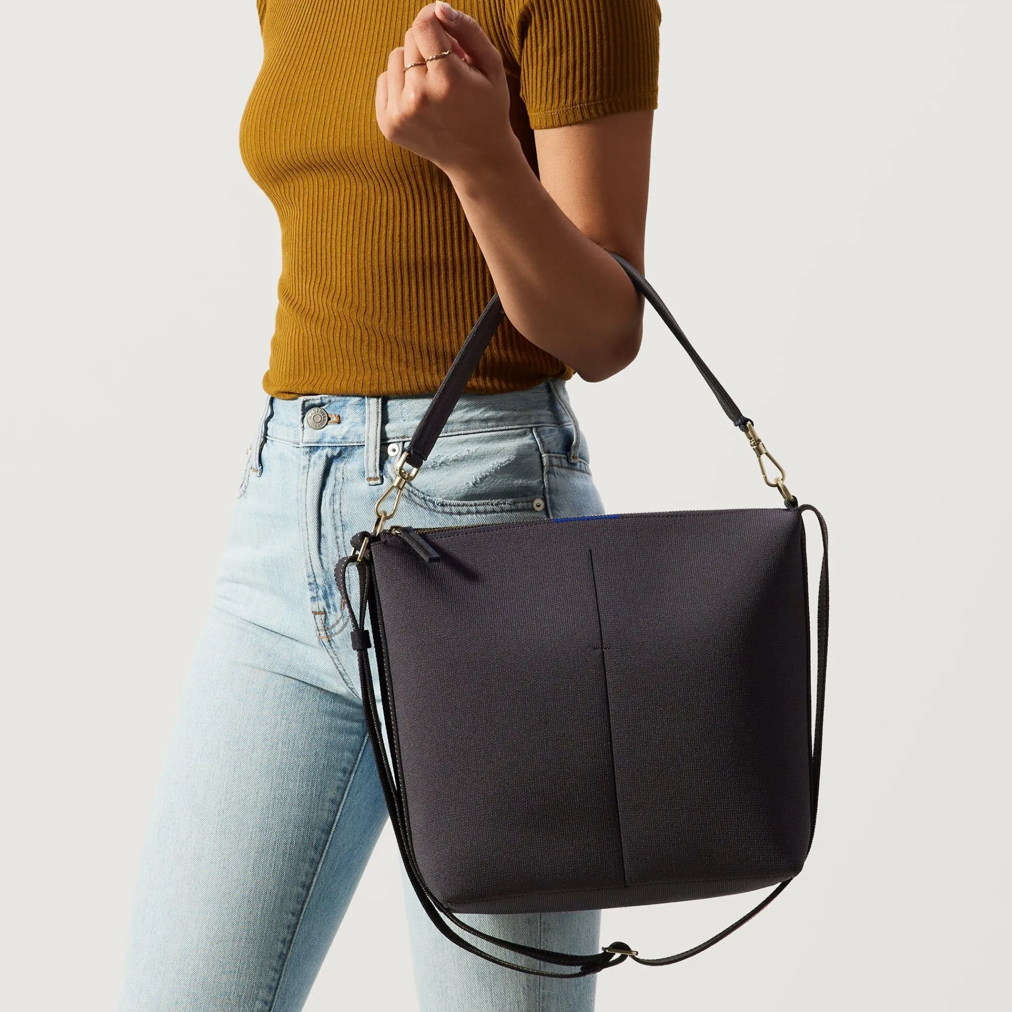 Rothy's Handbags^The Mini Zip Bucket Ink And Ivory