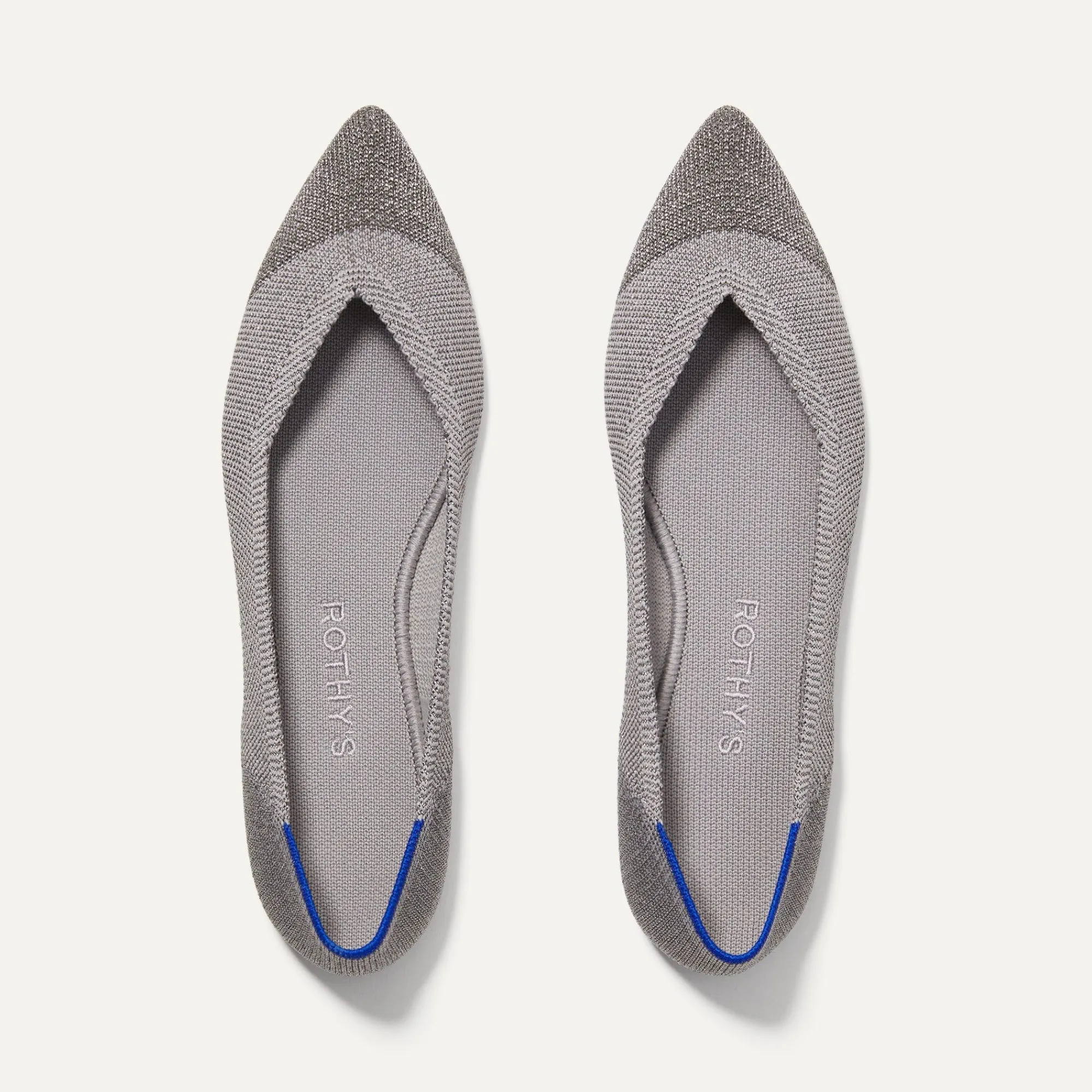 Rothy's The Point^The Point Silver Metallic