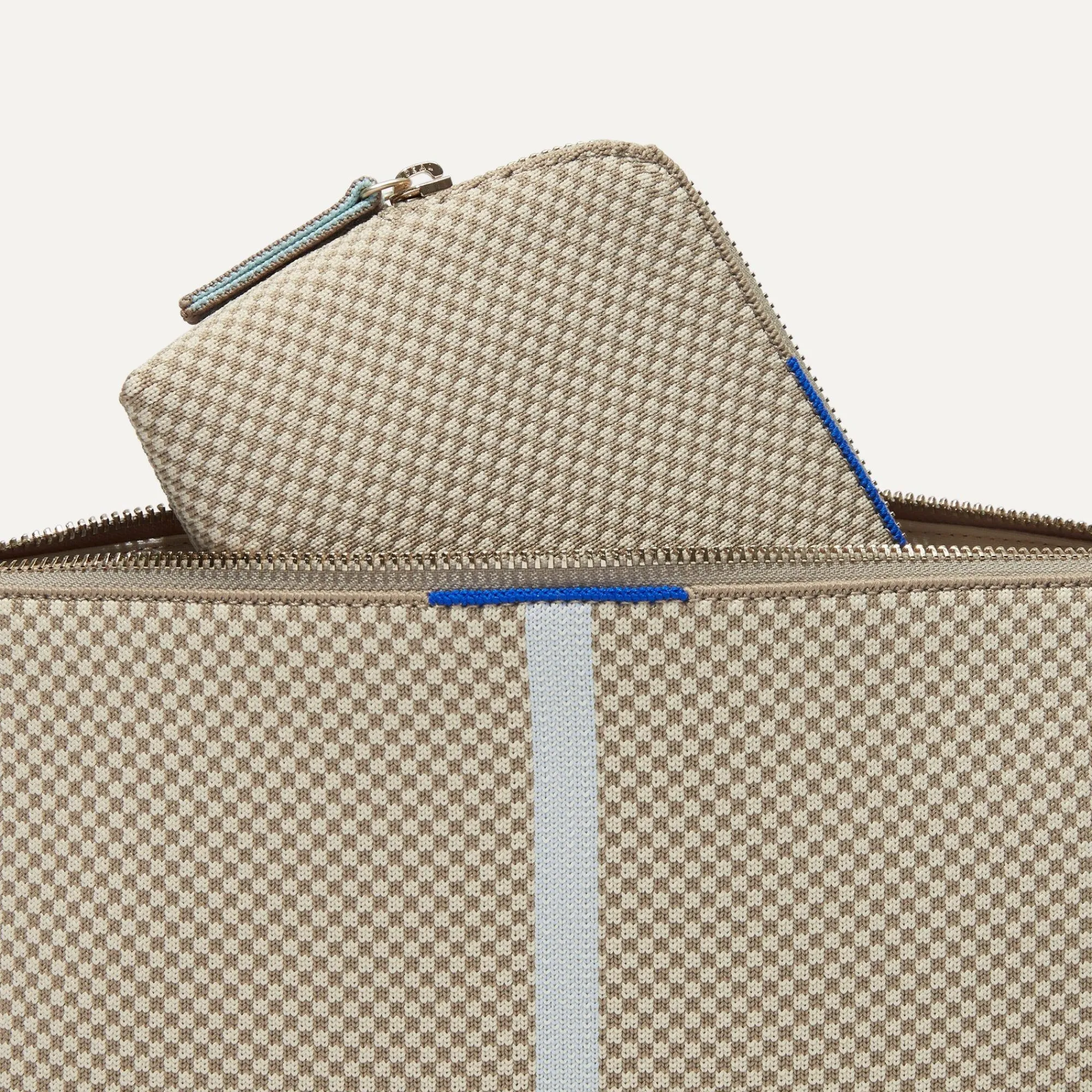 Rothy's Clutches & Pouches^The Vanity Set Coastal Mini Check