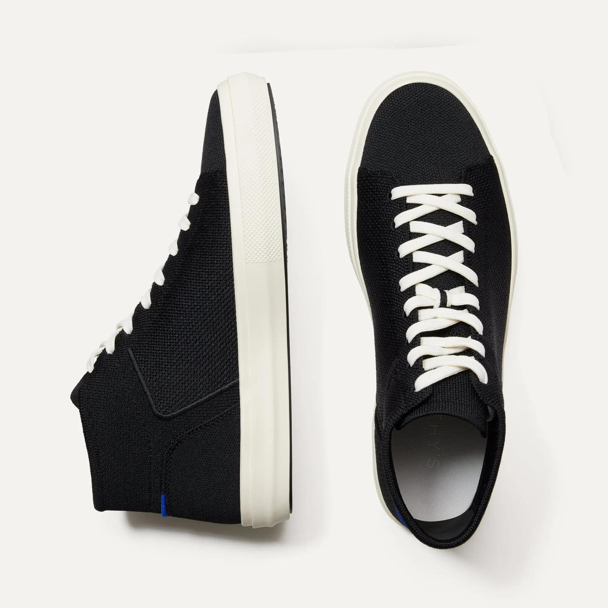 Rothy's The Lace Up^The Women's High Top Sneaker Black