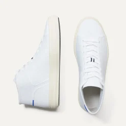 Rothy's The Lace Up^The Women's High Top Sneaker Bright White