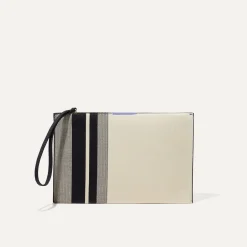 Rothy's Clutches & Pouches^The Wristlet Ivory Rugby Stripe