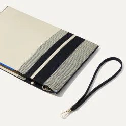 Rothy's Clutches & Pouches^The Wristlet Ivory Rugby Stripe