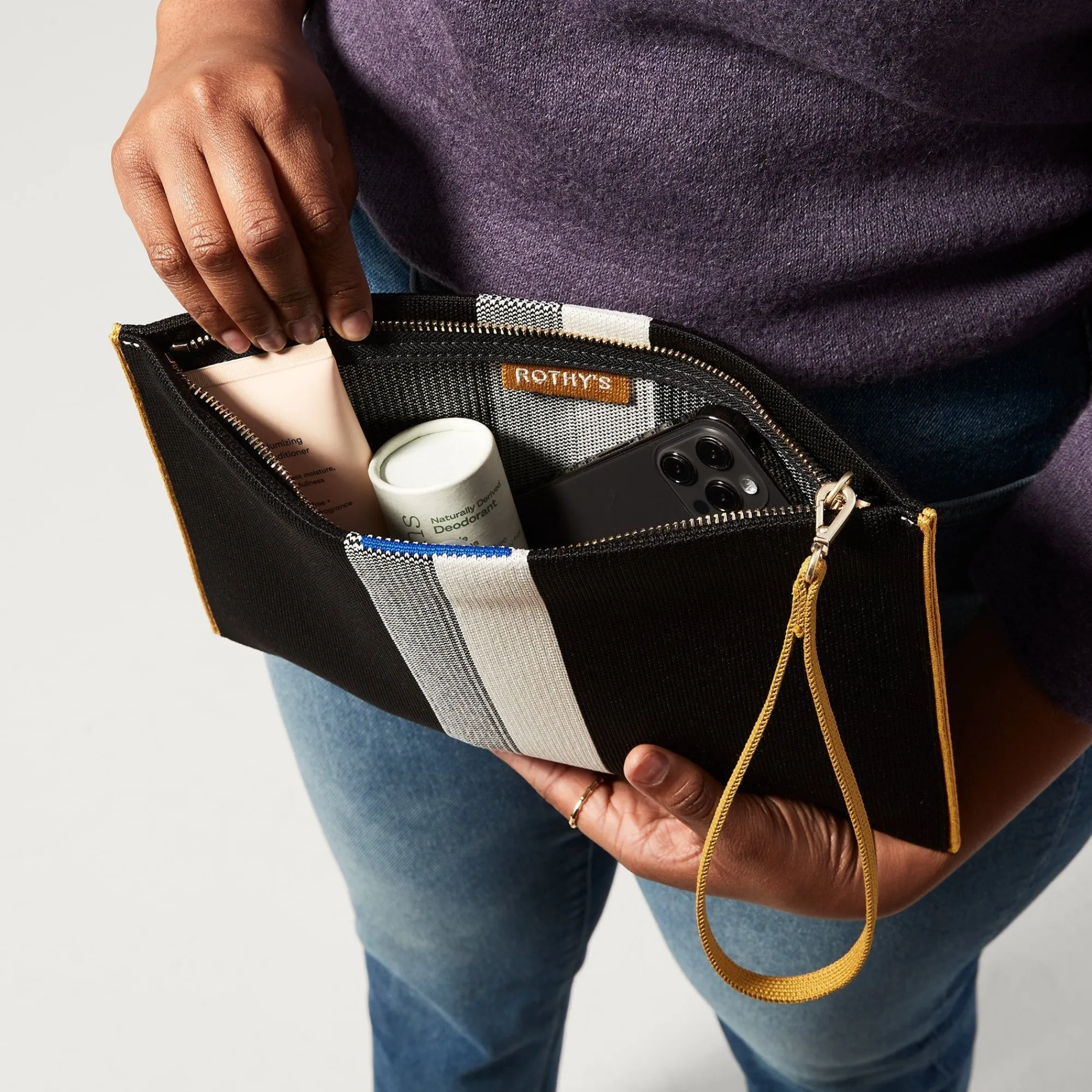 Rothy's Clutches & Pouches^The Wristlet Black Mist